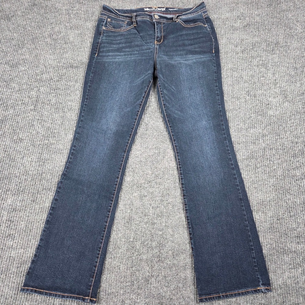 WallFlower Legendary Fit Bootcut Jeans Dark Wash Flap Pocket WFM115538 Womens 13